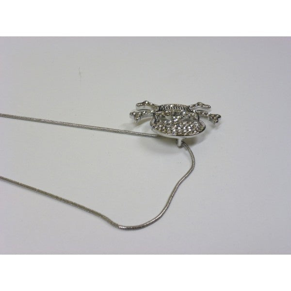 Collana da donna a forma di teschio con strass