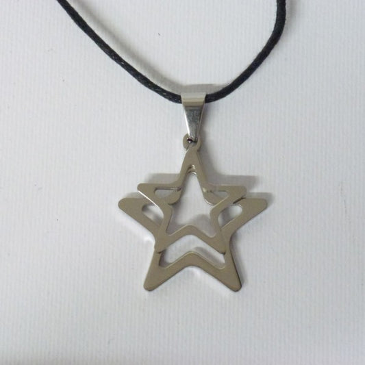 Collana unisex con doppia stella