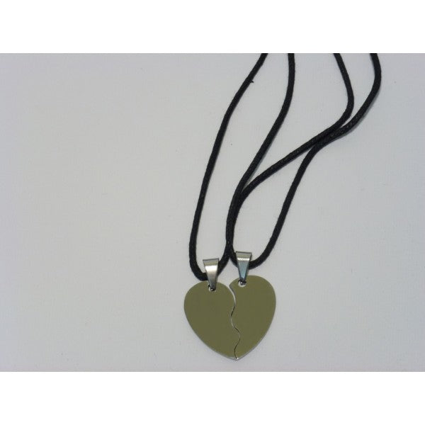 Coppia di collane con cuore - Colore Argento