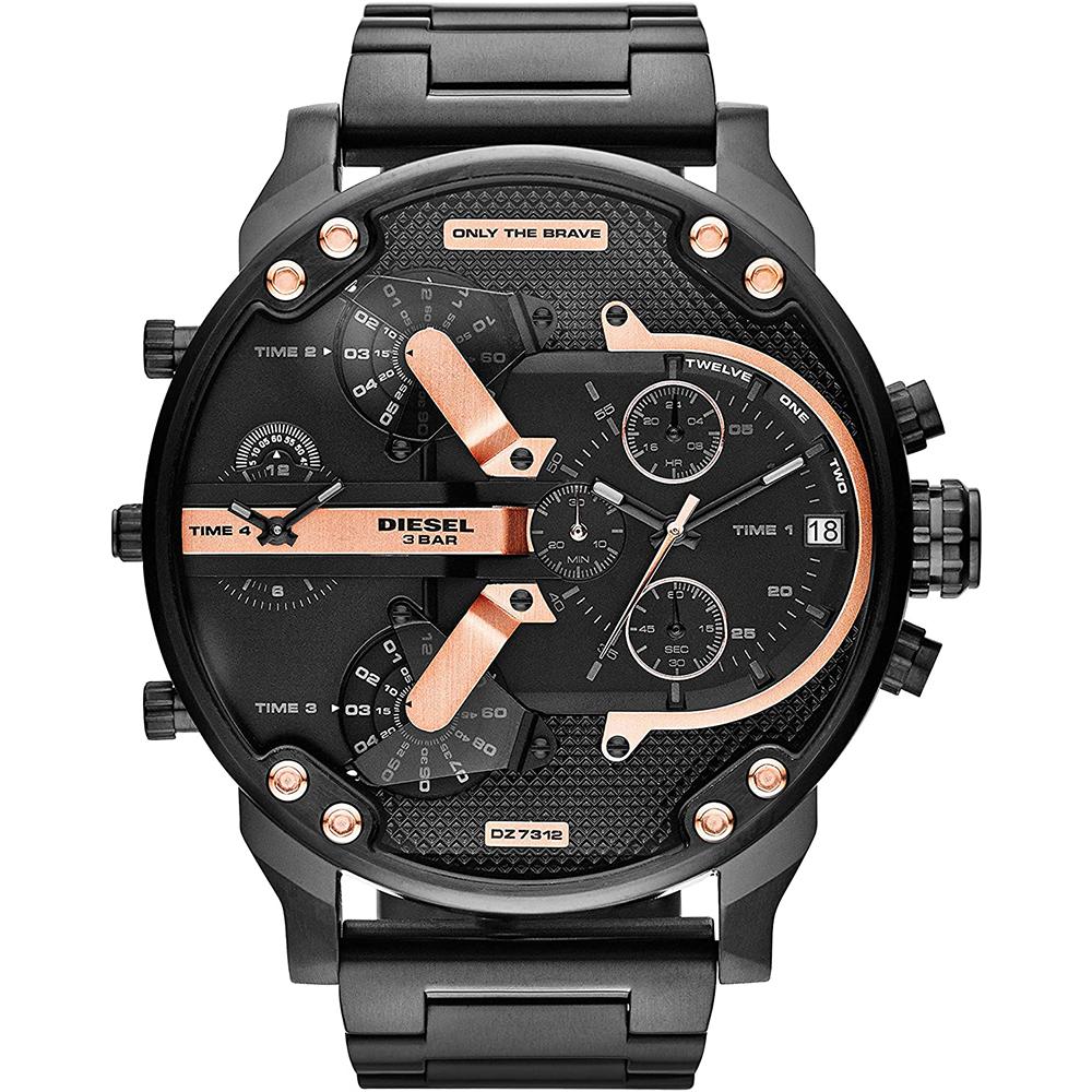 Orologio uomo Diesel Mr Daddy 2.0 DZ7312 - Acciaio Color Nero/Oro Rosa