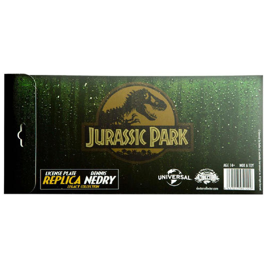 Jurassic Park Dennis Nedry replica della targa