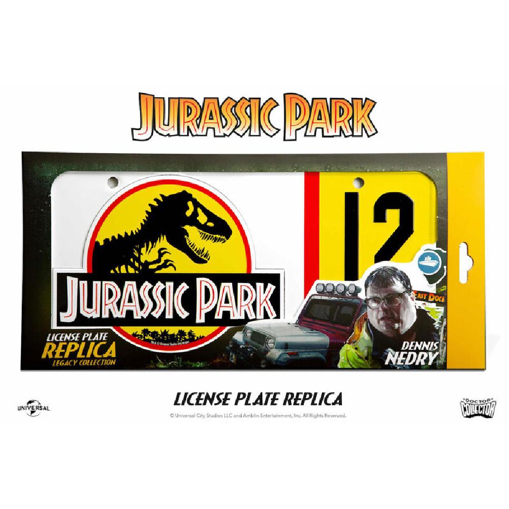 Jurassic Park Dennis Nedry replica della targa