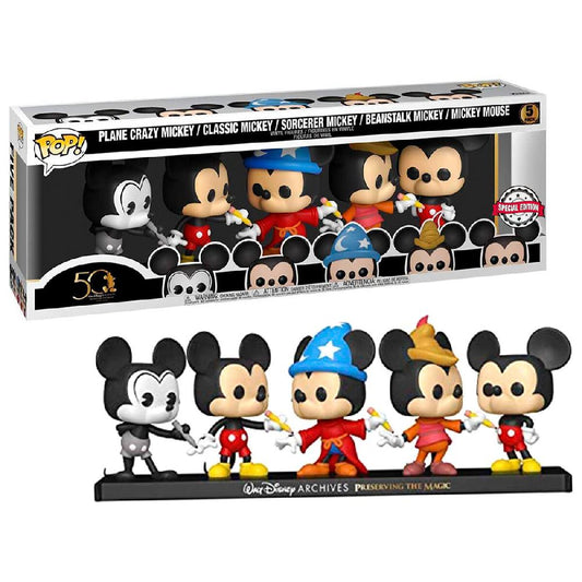 Pacchetto POP 5 figure Disney Archives Mickey Exclusive