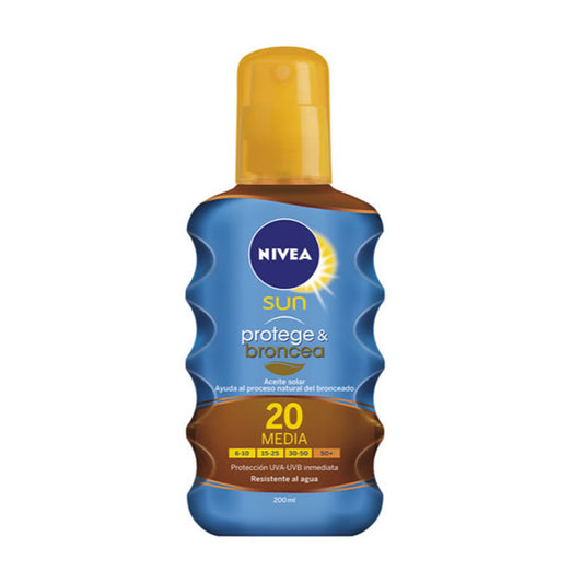 Nivea Sun Spray Solare Protect And Bronze Spf20 200ml