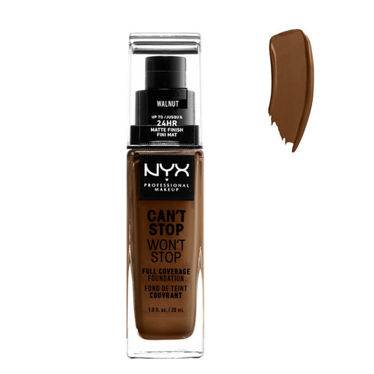 Nyx Can´t Stop Won´t Stop Full Coverage Foundation Walnut 30ml