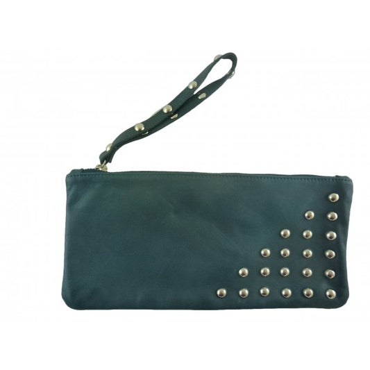 Borsa a mano con borchie Charlotte - Vera pelle - Made in Italy