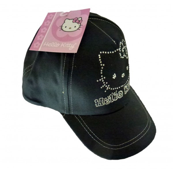 Cappellino Hello Kitty - Nero con strass