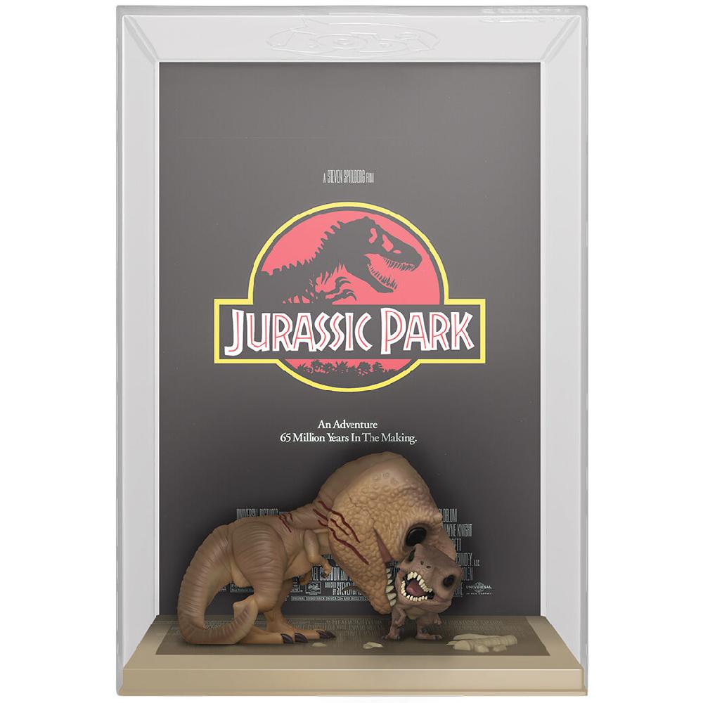 figure POP Poster del film Jurassic Park Tyrannosaurus Rex e Velociraptor