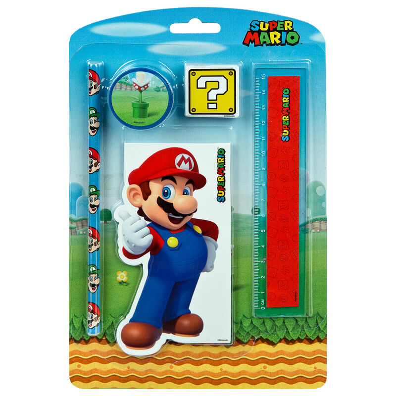 Confezione di set di cancelleria di Super Mario Bros