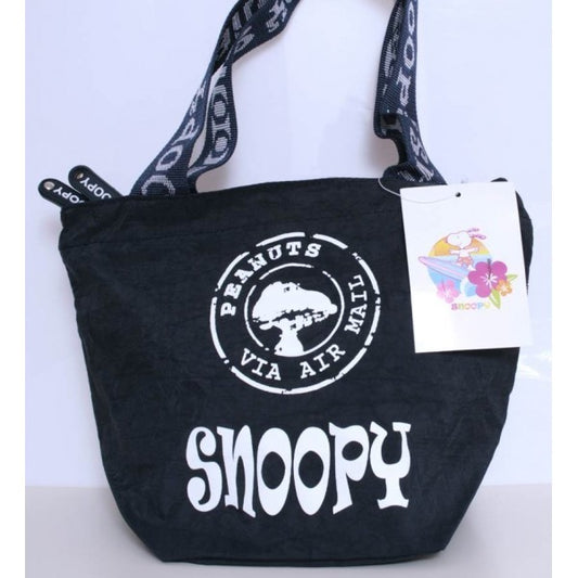 Borsa Donna Snoopy Peanuts - Blu con scritte bianche - 2801