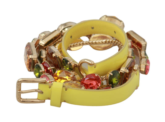 Cintura vita cristalli multicolori color oro giallo - 70 CM / 28 IN...