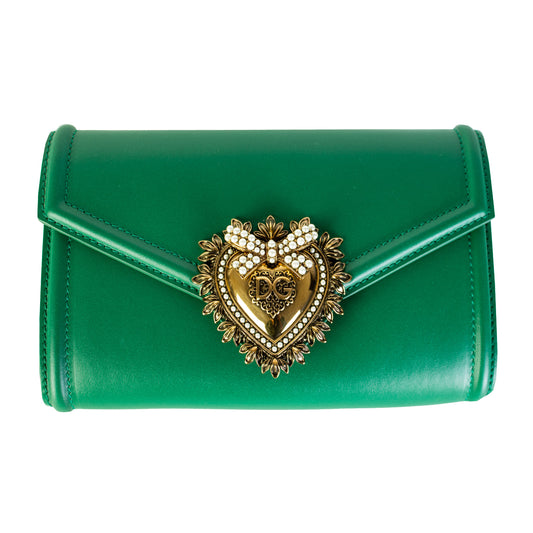 Pochette Devotion in pelle verde - WOMEN