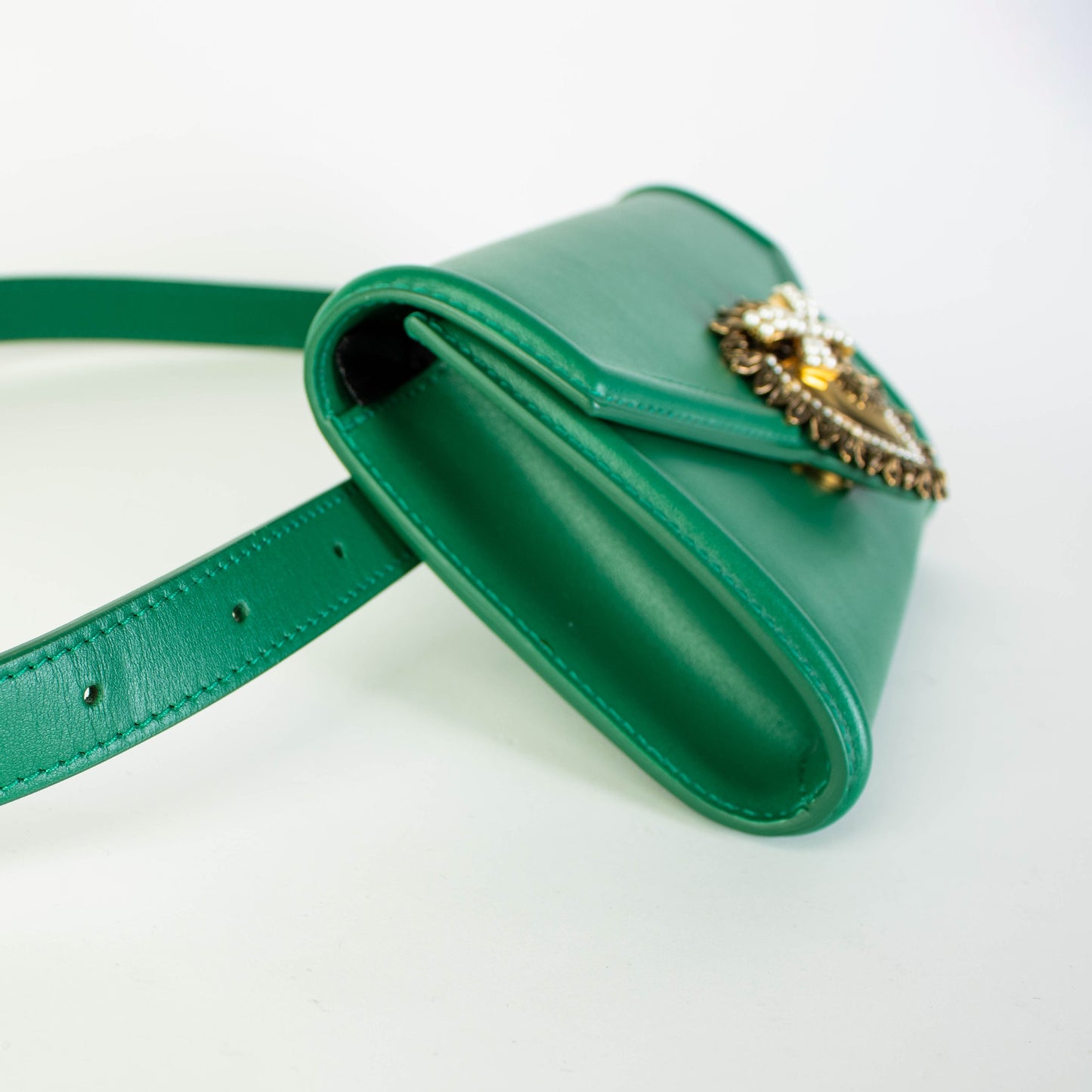 Pochette Devotion in pelle verde - WOMEN