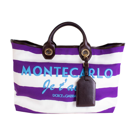 Borsa da spiaggia Montecarlo a righe - nan