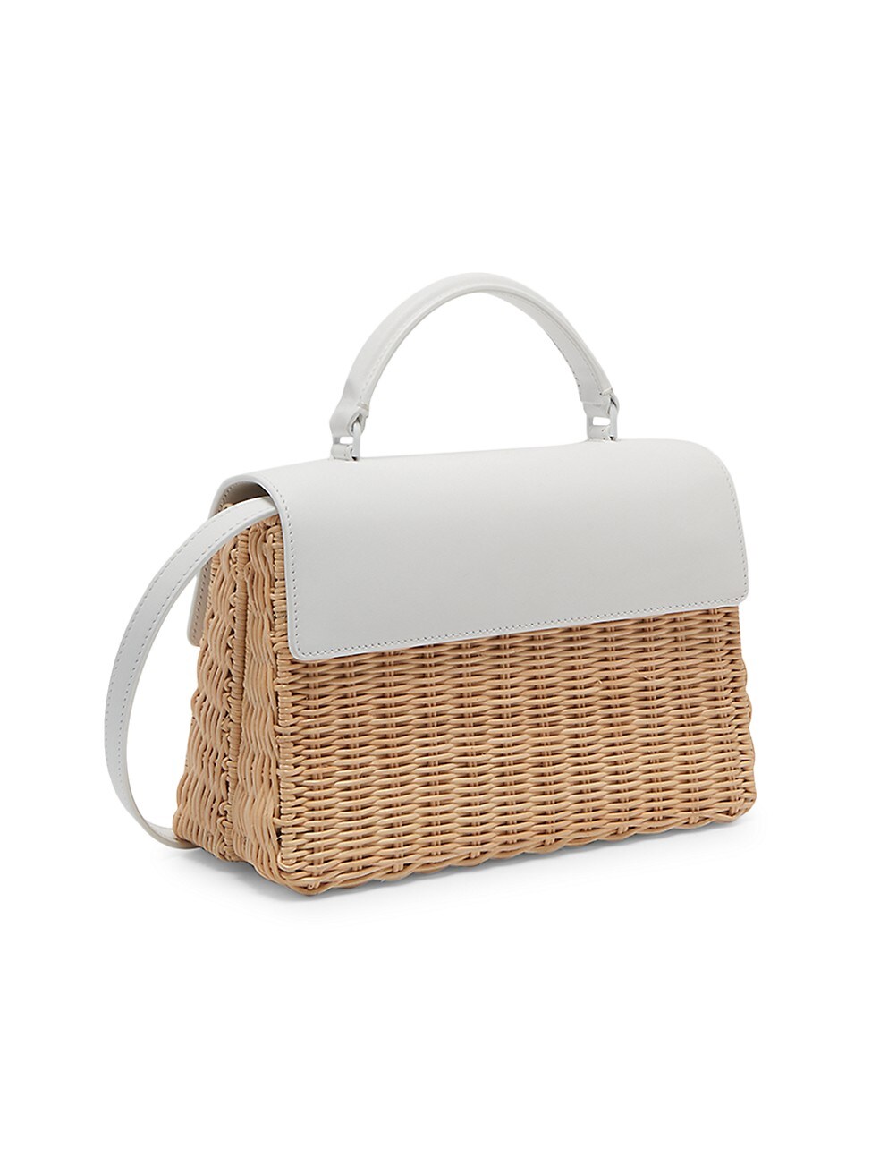 Borsa Tote Jitney Off-White in Paglia e Pelle - WOMEN