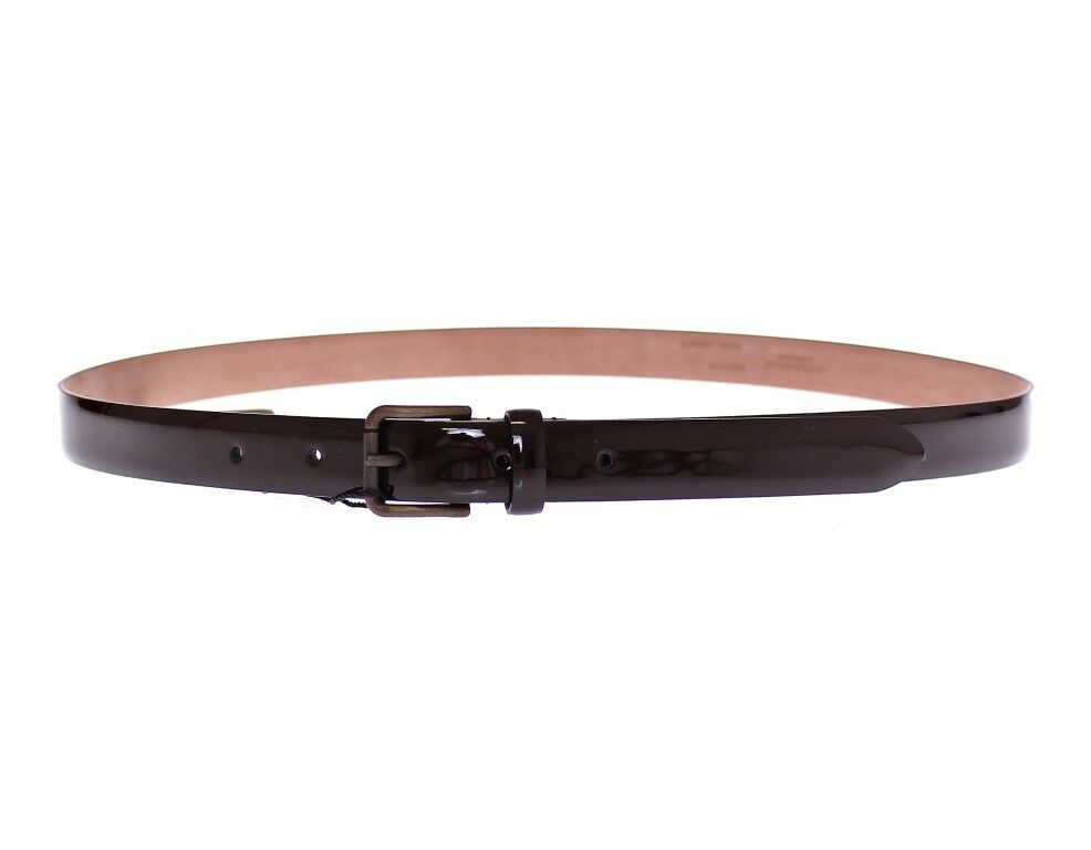 Cintura Cintura con logo in pelle marrone - 95 CM / 38 INCHES